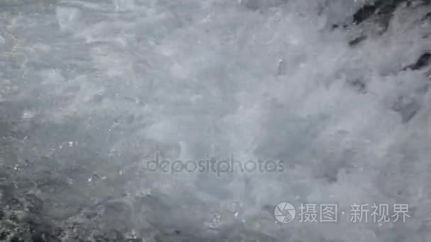 山区河流水流量视频