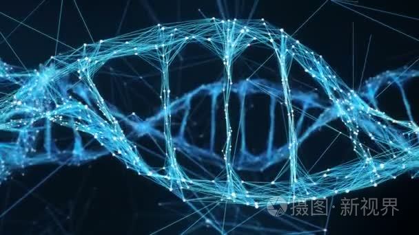 抽象运动背景-数字丛 Dna 分子 4 k 循环