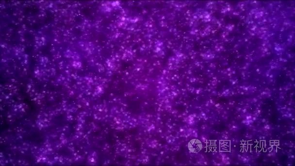 彩色动画的星云旅游动画环紫色