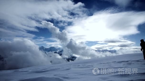 旅游旅行旅行徒步行走冬季远征雪景观