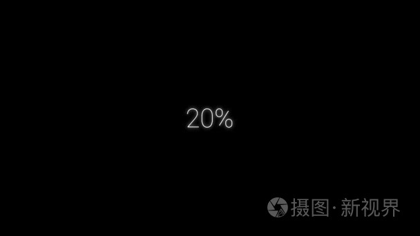 在黑色背景上的多彩加载圆。进度栏 Ui 指标加载。加载进度动画 web 设计模板视频