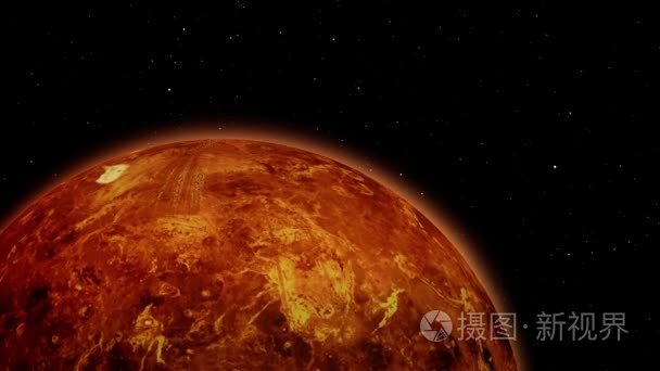 在外层空间行星火星接近视频