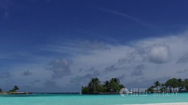 马尔代夫群岛与美丽的风景视频