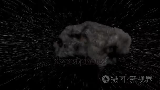陨石在外层空间的速度旅行视频