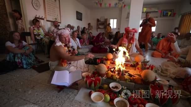 爱丽儿-01.07.2017： 印度婚礼仪式发生在以色列 Hare Krishna 神庙