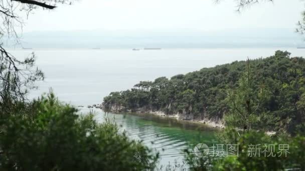 查看从岛上海洋和岛屿景观视频