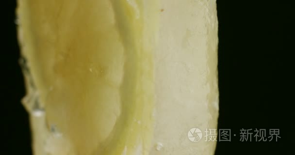 柠檬冰淇淋冻结乎特写视频