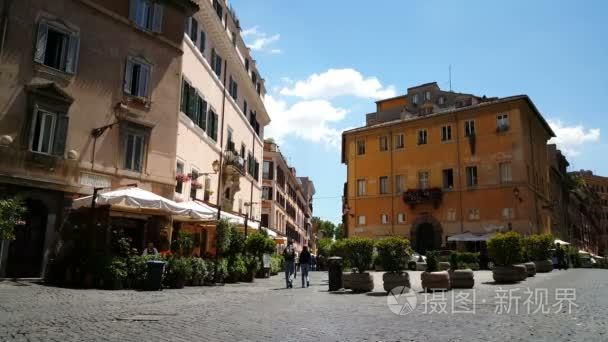 在夏天的罗马街景视频