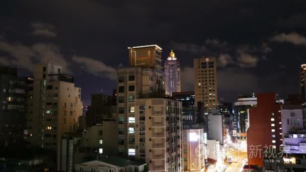 台北市的美丽夜景视频