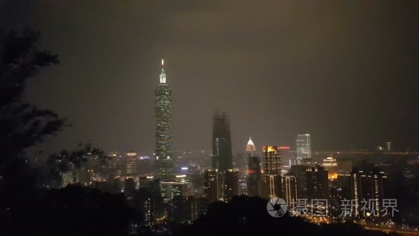 台北市的美丽夜景视频