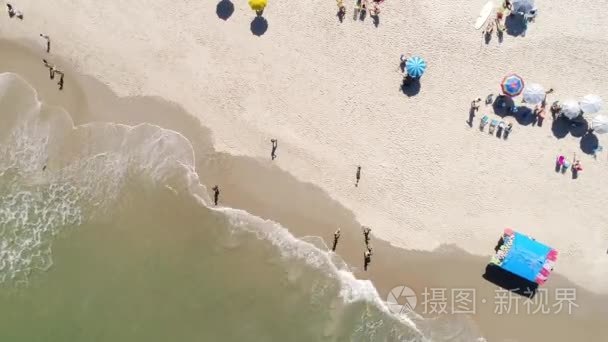 梦境海滩从空中顶视图视频