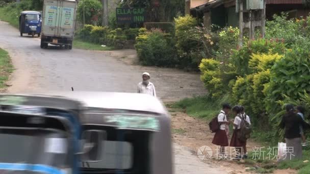 在斯里兰卡艾拉的街景视频