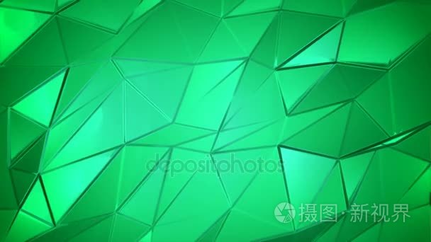 绿色晶体聚抽象动画背景视频