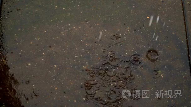 落下雨滴背景视频