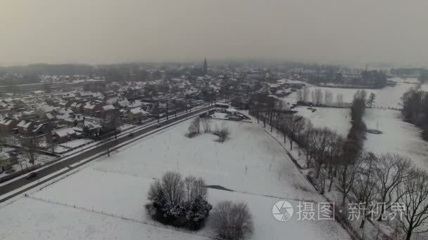 荷兰冬季风景视频