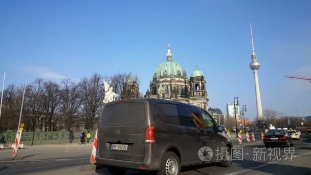 柏林大教堂和电视塔视频