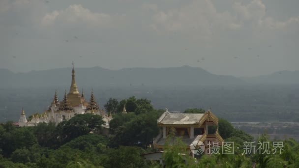 曼德勒山的日落视频