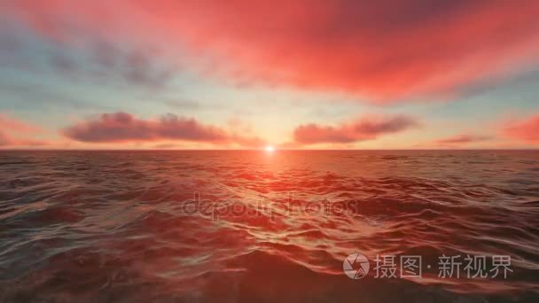 海上落日和红云视频