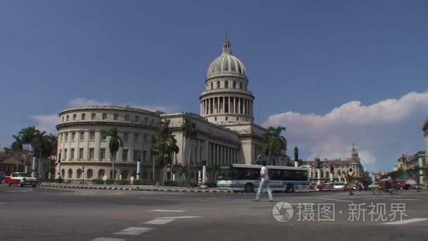 国会大厦国立在哈瓦那的视图视频