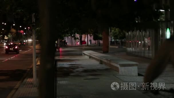 夜间的城市地区视频