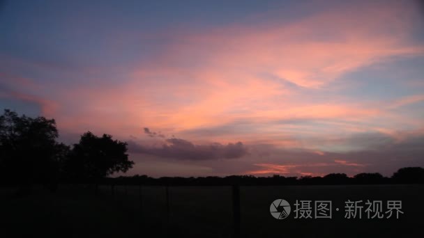 充满活力的夕阳石墙德克萨斯州视频
