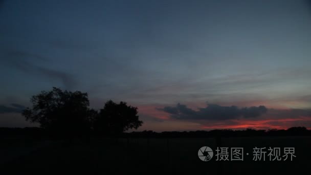 充满活力的夕阳石墙德克萨斯州视频
