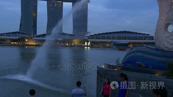 著名的滨海湾金沙酒店视频