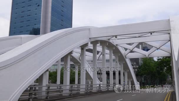 桥在新加坡市中心的视图视频