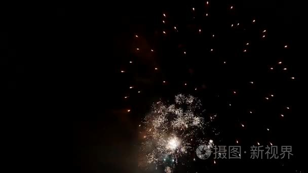 运动的烟花显示在加拿大国庆日庆祝加拿大 150 年视频