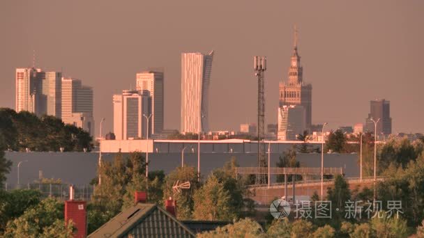 城市景观的波兰的国会大厦视频
