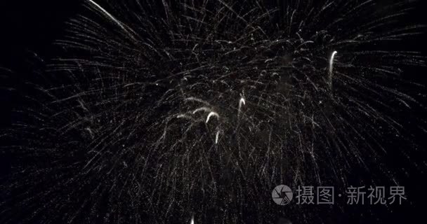 炫彩烟花在夜空中视频