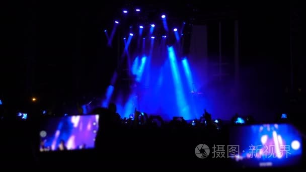 在演唱会上歌迷的人群视频