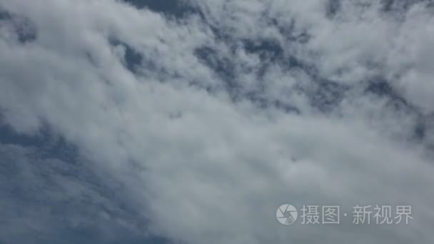 多云的夏天天空高清时间流逝视频