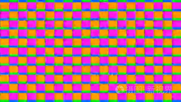 彩色的正方形的动画的背景视频