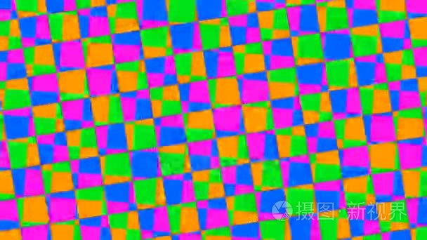 彩色的正方形的动画的背景视频