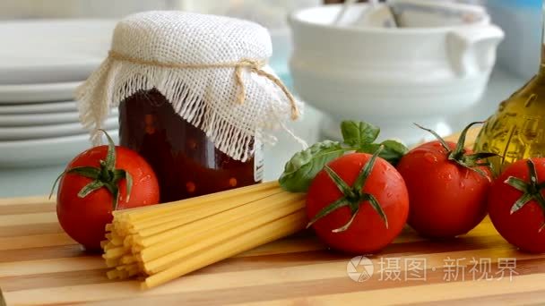 配料番茄粘贴-意大利食品-特写