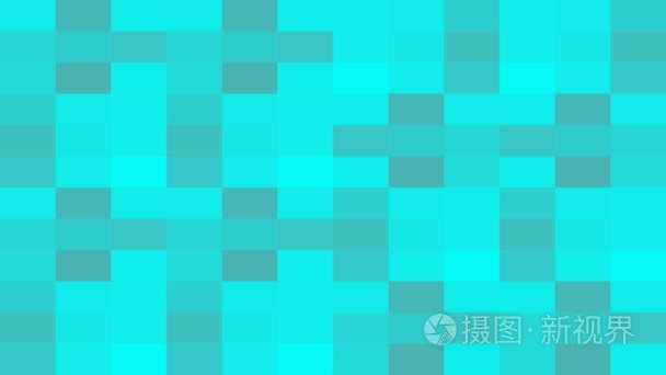 像素光蓝色矩形背景变化色调视频
