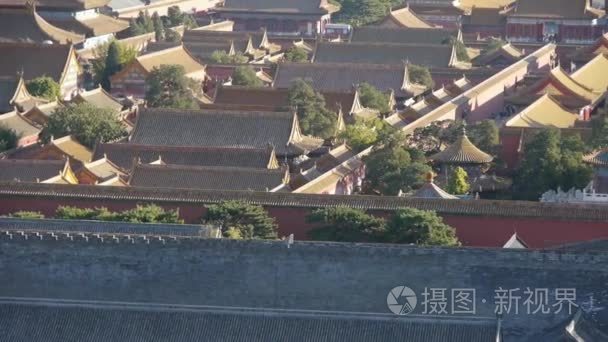 中国古塔建筑北京紫禁城全景视频