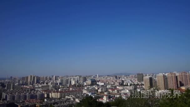 俯瞰全景的城市建设视频