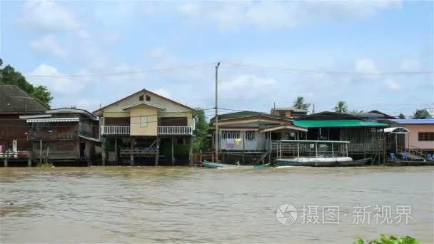 泰国湄南河的海滨风光视频