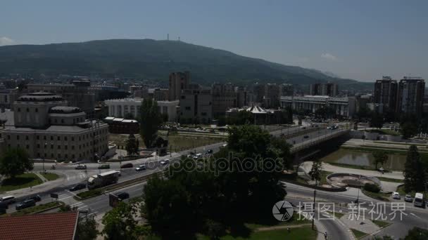 马其顿首都斯科普里市视频