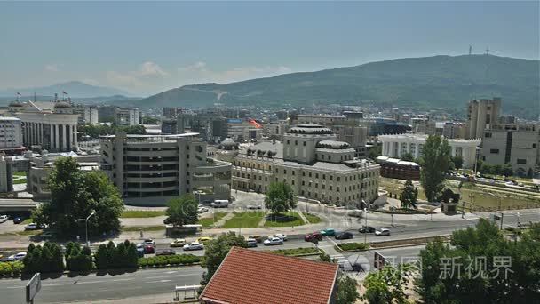 马其顿首都斯科普里市视频