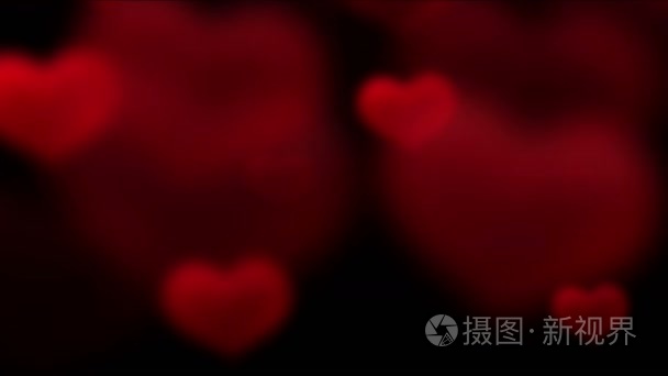 4 k 红色爱的心背景，情人节那天符号，设计图案背景