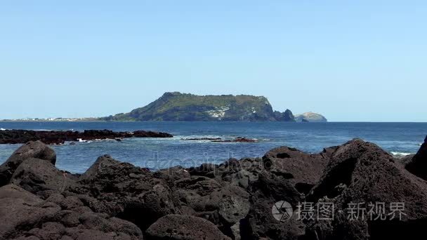 柱状节理的济洲岛视频