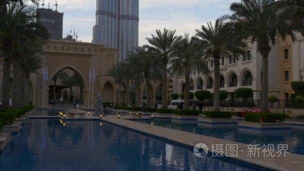 迪拜市市容景观视频