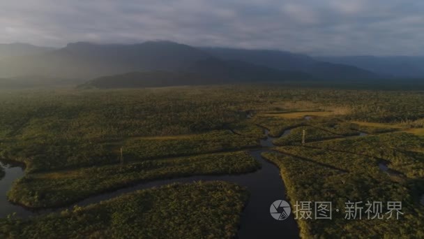 空中的亚马逊雨林巴西视频