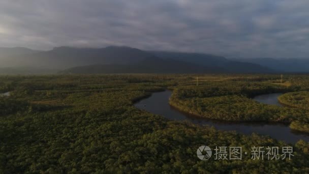 在巴西亚马逊雨林的空中