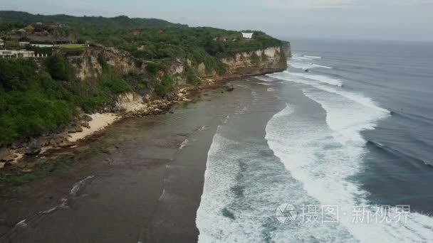 上海滩和海岸鸟瞰图