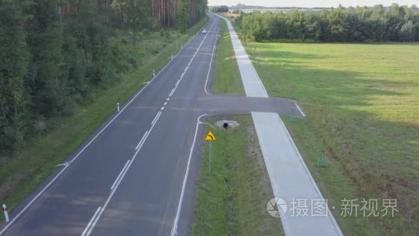 空中的道路在欧洲视频