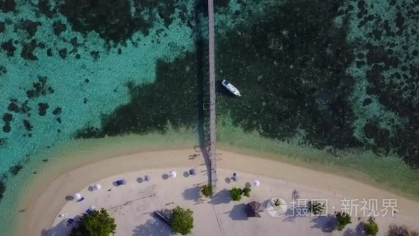 卡娜娃岛码头的空中风景视频